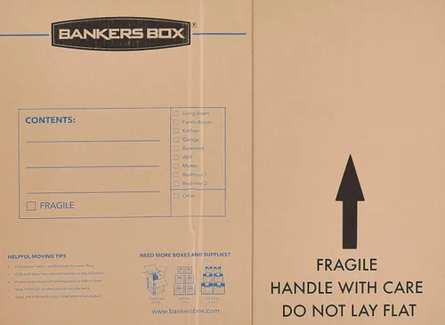 Vista 2 de Bankers Box Mediana - hasta 40" TV/Cuadro/Espejo - Caja de Mudanza Paquete de 4, 37 x 4 x 27 pulgadas (7711201)