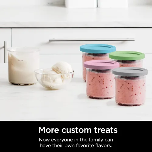Vista 7 de Ninja CREAMi - Máquina para hacer helados 7 en 1, incluye (5) pintas, para helado, gelato, sorbete, batidos, mezclas, cuencos para batidos y más