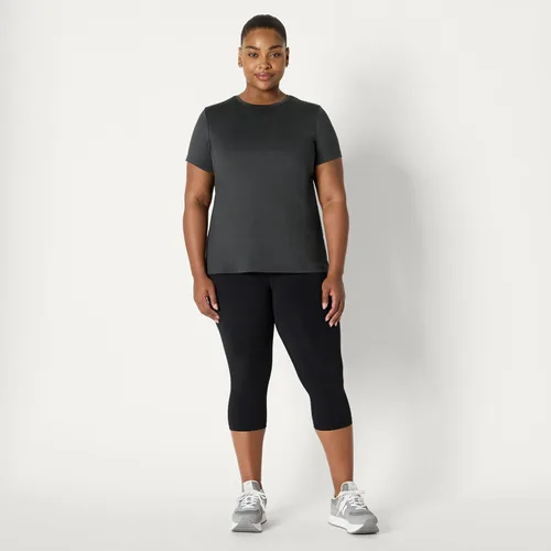 Vista 74 de Amazon Essentials Camiseta de manga corta con cuello redondo para mujer, de secado rápido, para entrenamiento, gimnasio, paquete múltiple