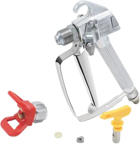 Vista 2 de JOLINO Pistola pulverizadora de pintura sin aire, alta presión 3600 PSI 517 pulverizador de punta de boquilla con 2 filtros de piezas, pistola