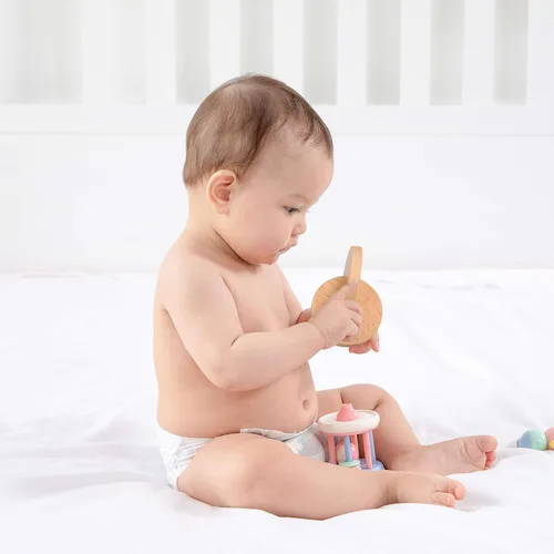 Vista 3 de JE JOUE Montessori Materials - Discos entrelazados de madera para bebé