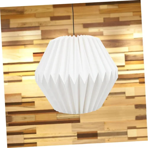 Vista 4 de NOLITOY 2 unids hecho a mano linterna de papel pantalla moderna simple cubierta de luz decorativa para decoración del hogar fácil almacenamiento