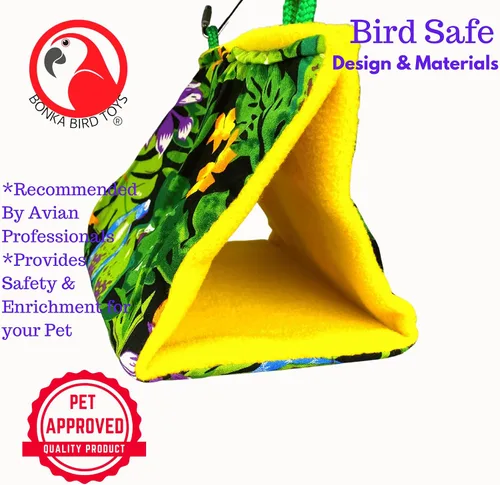 Vista 5 de 1689 Bonka Happy Hut Bonka Bird Toys Tela Suave Colorido Parrotlet Budgie Cockatiel Periquito
