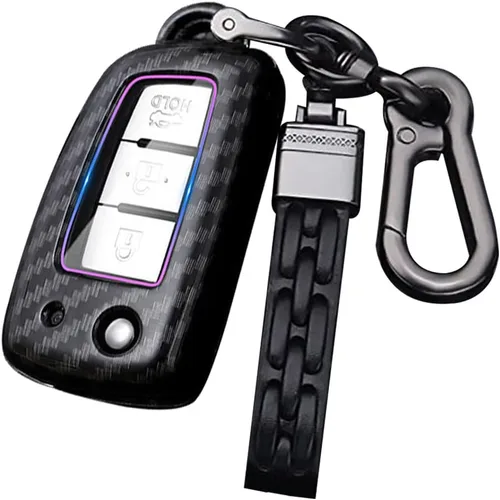 Vista 11 de ontto Funda para Llave de Automóvil Flip con Botón de Nissan, Carcasa de Llave de ABS para Rogue Rogue Select Blanco
