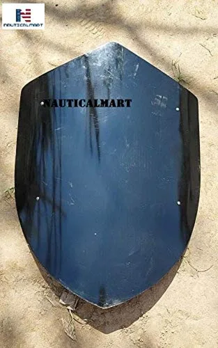 Vista 3 de Blank Round Shield Medieval Four Point Shield Blank Knight Armor Shield Historical Replica Reenactment LARP Cosplay Halloween