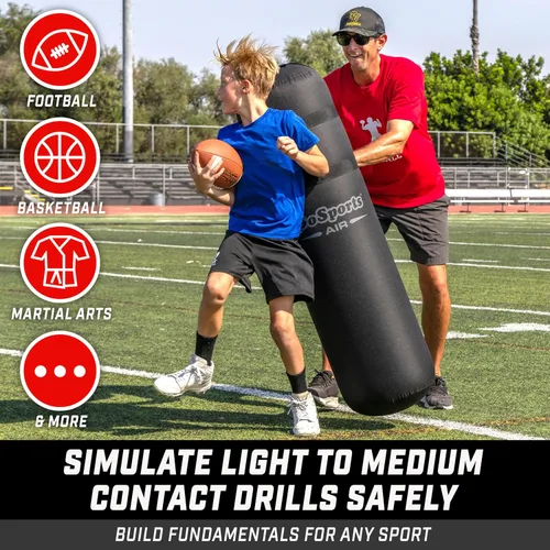 Vista 3 de GoSports Maniquí Inflable para Tacleo de Fútbol Americano - Equipo de Entrenamiento con Almohadilla de Bloqueo para Práctica de Fútbol Americano