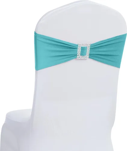Vista 16 de Joccun 30 PCS Bandas de Spandex para Sillas con Lazos, Banda Elástica de Cubierta de Silla con Hebilla Deslizante, Lazos Elásticos Universales