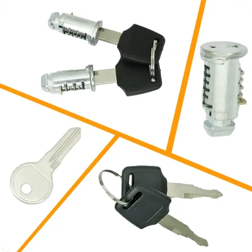 Vista 4 de Cilindros de bloqueo para sistema de bastidores de automóvil (paquete de 4), núcleo de bloqueo de sistema de una sola llave compatible