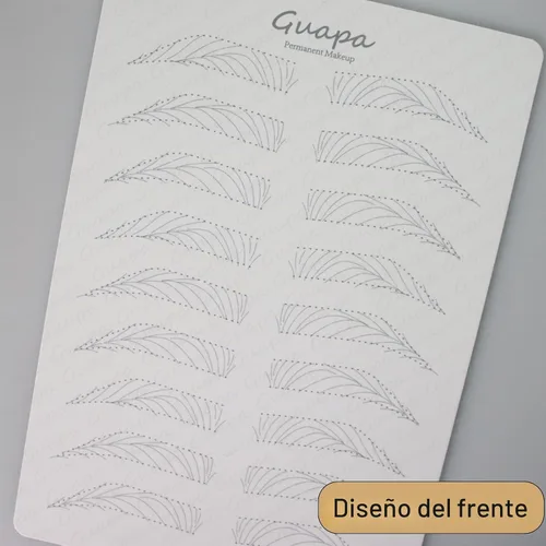 Vista 8 de Guapa 3 patrones avanzados de trazos de cabello de silicona permanente, práctica de maquillaje, piel de látex para práctica de microblading