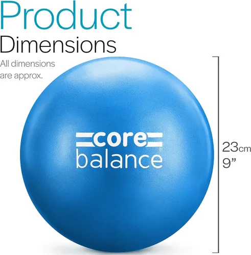 Vista 6 de Core Balance Pelota de pilates antiestallido de 9 pulgadas, mini pelota de ejercicio para yoga, barras, estiramiento y entrenamiento de estabilidad
