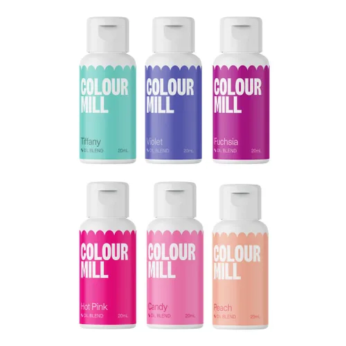 Vista 68 de Colour Mill Colorante para alimentos a base de aceite, 20 mililitros. Cada uno de 6 colores: Baby Blue, Navy, Royal, Sky Blue, Teal y Tiffany