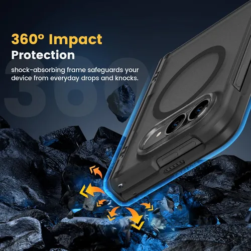 Vista 7 de Funda magnética para iPhone Duo con protección de bisagra, compatible con Negro