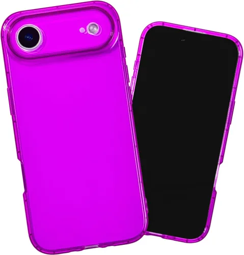 Vista 30 de SteepLab Neon Highlighter - Funda para iPhone 13, funda Grippy Jelly con bolsillos protectores de aire (azul celeste)