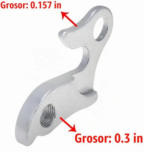 Vista 3 de 2 unids universal bicicleta bicicleta desviador percha marco engranaje gancho cola, tono plateado Silver Tone Derailleur Hanger, Bike Components &