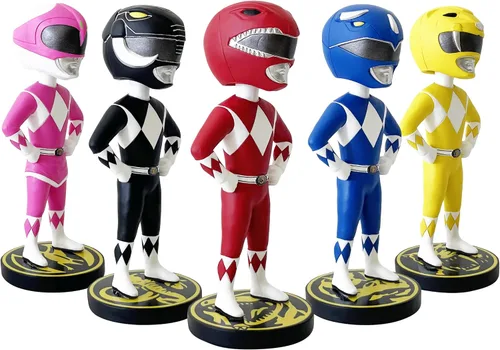 Vista 4 de Power Rangers - Juego de 5 piezas (exclusivo) Bobblehead