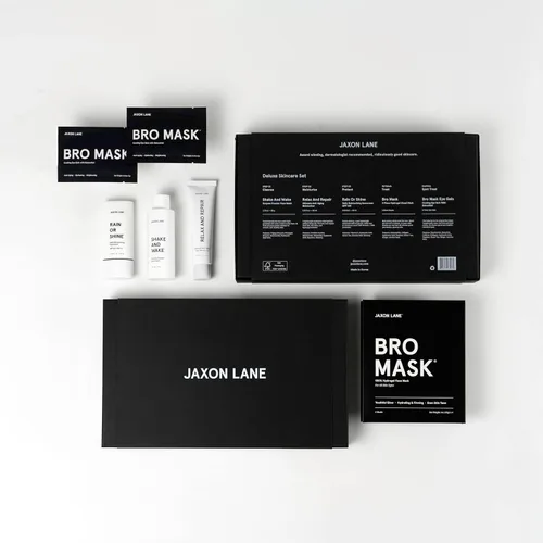 Vista 4 de Kit de cuidado de la piel para hombre Juego de regalo de rutina de cuidado de la piel facial de lujo de 5 piezas, cuidado facial esencial
