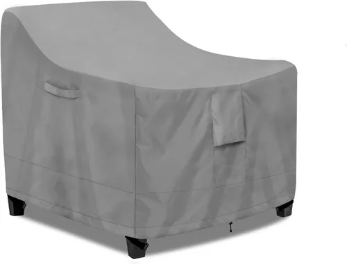 Vista 9 de PureFit Fundas para sillas de exterior, impermeables, para muebles de patio Negro