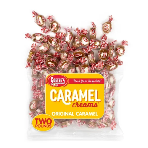 Vista 9 de Goetze's Dulces Cremas de Caramelo de Vainilla - Bolsa de 1 Libra (16 Onzas) - Fresco de la Fábrica Golosinas masticables de caramelo y crema