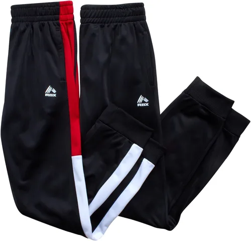 Vista 4 de RBX Conjunto de pantalones deportivos para niños, camiseta de rendimiento de 4 piezas y pantalones deportivos de tricot, ropa deportiva para niños