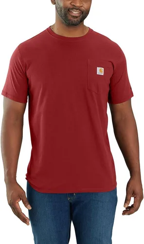 Vista 23 de Carhartt Force - Camiseta de manga corta, con bolsillo, de ajuste holgado y peso medio para hombre Malt