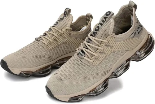 Vista 5 de Zapatos deportivos para caminar para hombre, ligeros, transpirables, informales, suela suave, cómodos, para el trabajo, gimnasio, entrenamiento