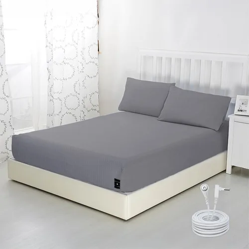 Vista 14 de Grounding Sheets - Sábana bajera ajustable de bolsillo profundo, 90% algodón, 10% fibra plateada, sábanas conectadas a tierra
