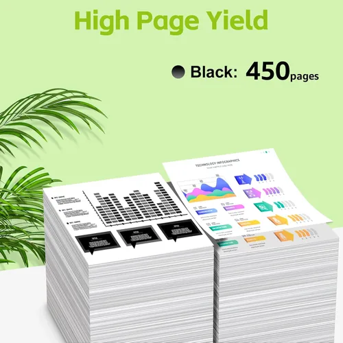 Vista 3 de 65XL 65 Cartucho de tinta negro compatible con HP Ink 65 para HP65 XL 65XL Cartucho de tinta negra para impresoras HP Envy 5000 5055 5058 5052 5014