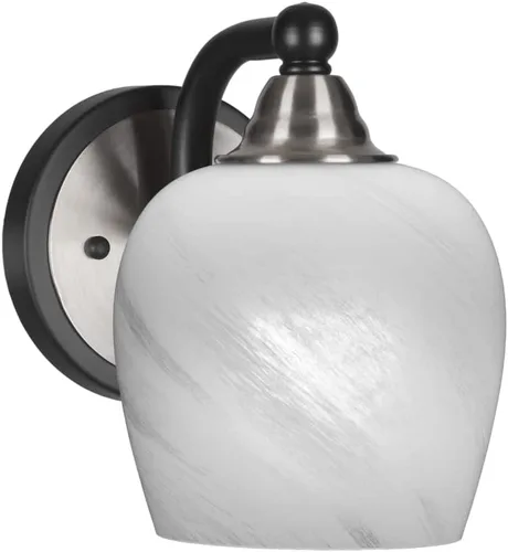 Vista 40 de Toltec Lighting Paramount - Aplique de pared de 1 luz, lámpara de pared para interiores, regulable, compatible con LED de base media, acabado