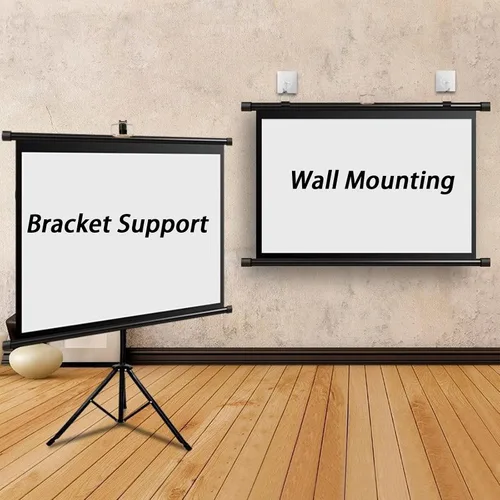 Vista 2 de Portable HD Projector Screen With Tripod Stand, Tripod Projector Screen, Adjustable Screen Height, Lightweight Carry, 60/72-inch Aspect Ratio 16:9