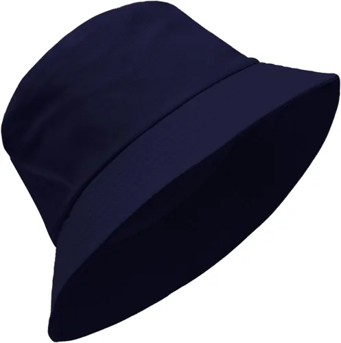 Vista 23 de PFFY Bucket Hat for Women Men Cotton Summer Sun Beach Fishing Cap Negro puro