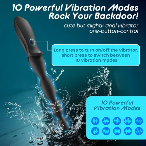 Vista 4 de Enchufe anal vibratorio para principiantes, juguete sexual para adultos, para hombres, mujeres, parejas, masajeador de próstata de silicona flexible