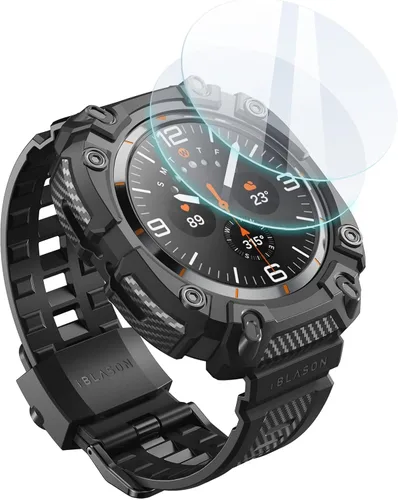 Vista 9 de i-Blason - Protector de pantalla para Samsung Galaxy Watch 6/5/4Band 1.732 in, 2 protectores de pantalla, color negro