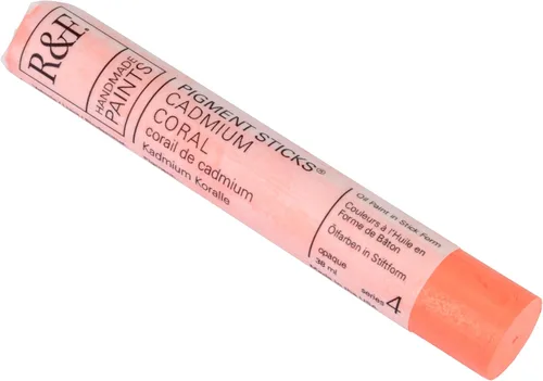 Vista 211 de R&F Handmade Paints - Pigmento profesional al óleo en barra, naranja lizarina, 6.4 fl oz