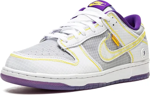 Vista 4 de Nike Dunk Low DJ9649 500 Union Passport Pack Court Purple - Talla 11, GrisPúrpuraAmarillo, 11