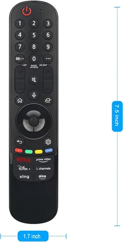 Vista 5 de Remoto de reemplazo por voz MR24GA aplicable para LG Smart TV 2024 modelos 75UT8000AUA 42OLEDC4AUA 43UT7550AUA 50UT7550AUA 48OLEDC4AUA 65OLEDC4AUA