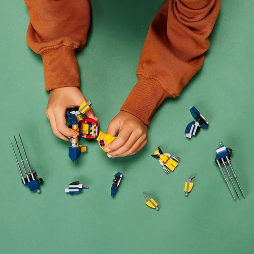 Vista 5 de LEGO Marvel Wolverine Mech Armor 76202 Kit de construcción; Mech coleccionable y minifigura para fanáticos de Wolverine mayores de 7 años