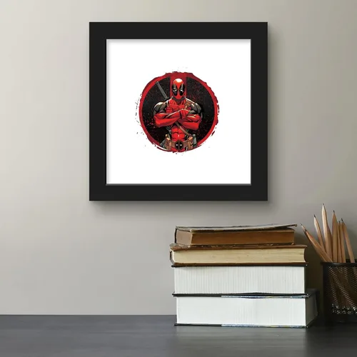 Vista 5 de Trends International Gallery Pops Marvel Comics Deadpool - Póster de pared con insignia de brazos cruzados, 12 x 12 pulgadas, versión enmarcada
