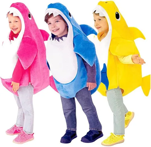 Vista 6 de Plustrong Disfraz de tiburón para niños, disfraz de Halloween para niños y niñas