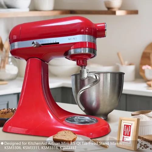 Vista 2 de KitchenAid - Gancho para masa en espiral de 3.5 cuartos de galón de capacidad, accesorios de acero inoxidable pulido 18/8, sin revestimiento, apto
