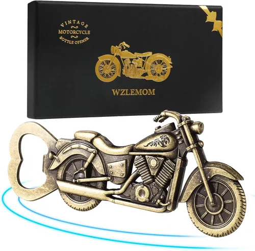 Vista 8 de Regalos de cerveza de motocicleta para hombres, papá, él, abrebotellas de cerveza vintage para motocicleta, regalos del día del padre para hombres
