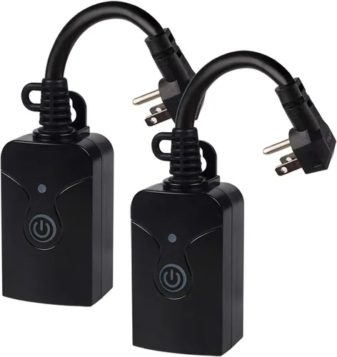 Vista 11 de HBN - Interruptor de salida de enchufe inteligente WiFi para exteriores, compatible con Alexa y Google Assistant, 2,4 GHz