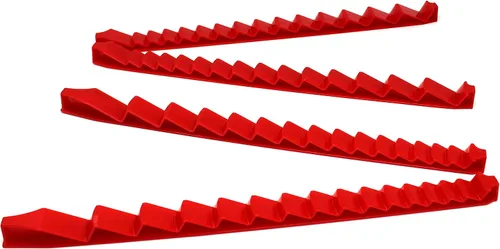 Vista 6 de JSP Manufacturing Plástico de perfil bajo 30 herramienta llave organizador riel 4 piezas conjunto - multicolor (negro)
