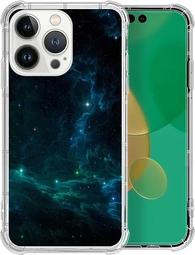 Vista 32 de CARLOCA Funda compatible con iPhone 7 Plus para niña, transparente con increíble diseño de nebulosa espacial, diseño de plástico a prueba de golpes