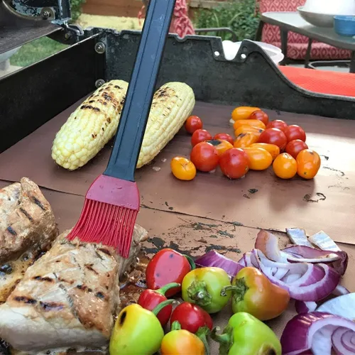 Vista 4 de Set de 5 bandejas Aoocan. Bandejas 100 % autoadherentes para asar a la parrilla y hornear. Aprobadas por FDA, libres de PFOA. Reutilizables