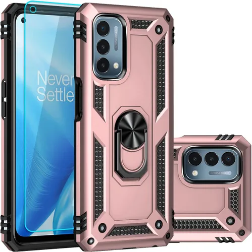 Vista 9 de Funda para OnePlus Nord N200 5G, con protector de pantalla, [grado militar] 16 pies, cubierta probada contra caídas con soporte magnético