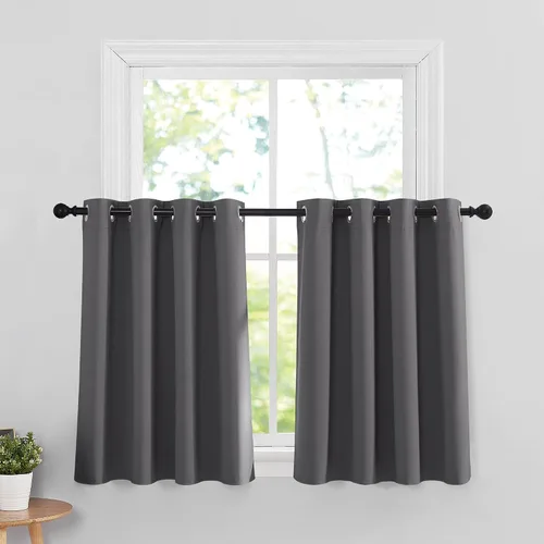Vista 20 de RYB HOME - Cortinas para armario de 36 pulgadas, cortinas para oscurecer la habitación con ojales resistentes a la oxidación, cortinas de Aqua