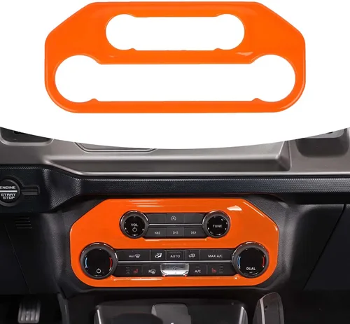Vista 9 de RAZPOY para Bronco Cubierta del Panel del Interruptor de Aire Acondicionado, Moldura del Botón A/C de la Consola Central Compatible con Accesorios