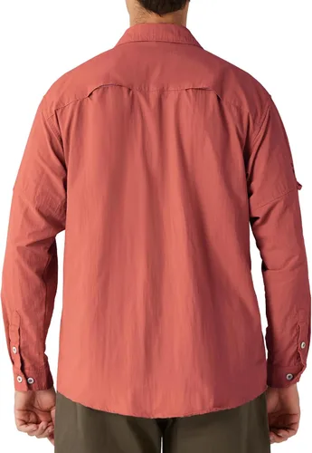 Vista 26 de NAVISKIN Camisas de pesca con protección solar UPF 50+ de manga larga para hombre, PFG para senderismo, viajes, campamento