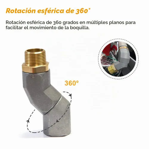 Vista 3 de Giratorio de combustible de 3/4 pulgadas, manguera giratoria de combustible con conector NPT de 3/4 pulgadas con conector giratorio de avión