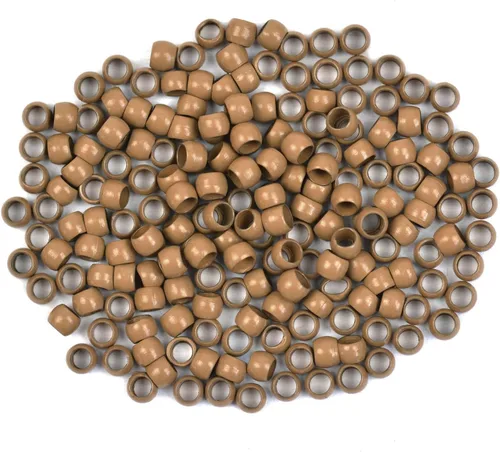 Vista 21 de Extensiones de cabello con microeslabones de 0.118 pulgadas, cuentas de micro anillos de cobre, nano cuentas para extensiones de cabello